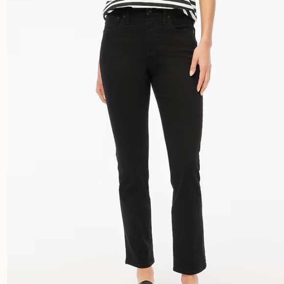 J.Crew Essential Straight Jeans in Black Size 30 Tall All Day Stretch - Picture 1 of 8